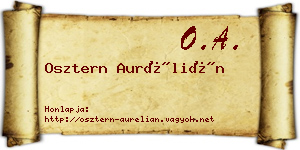Osztern Aurélián névjegykártya